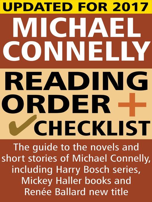 Michael Connelly Reading Order and Checklist The Ohio Digital